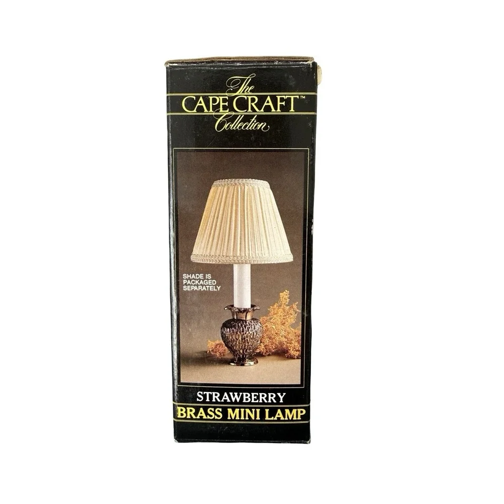 Vintage cape craft Brass Strawberry Candlestick mini Lamp new